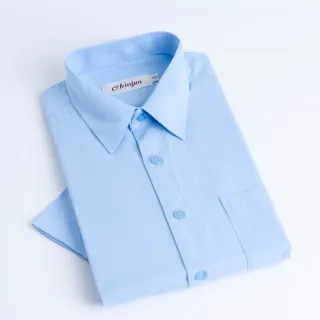 【CHINJUN】勁榮抗皺襯衫-短袖、藍底斜紋、s8059(任選3件999 現貨 商務 男生襯)