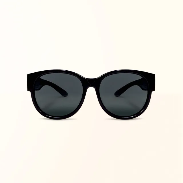 【ALEGANT】時尚豆沙紫圓框全罩式偏光墨鏡/外掛式UV400太陽眼鏡(外掛式/包覆式/寶麗來墨鏡/車用太陽眼鏡)