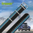 【TRASER】Textile_Strap_black blue 尼龍織料錶帶#105740(#105461)