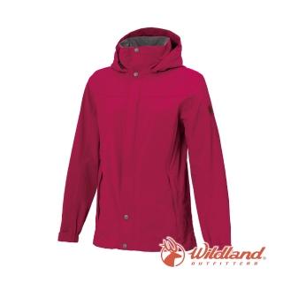 【Wildland 荒野】女 單件防水透氣外套-桃紅 W3911-09(休閒外套/防水透氣/戶外休閒/登山旅遊/衝鋒衣)