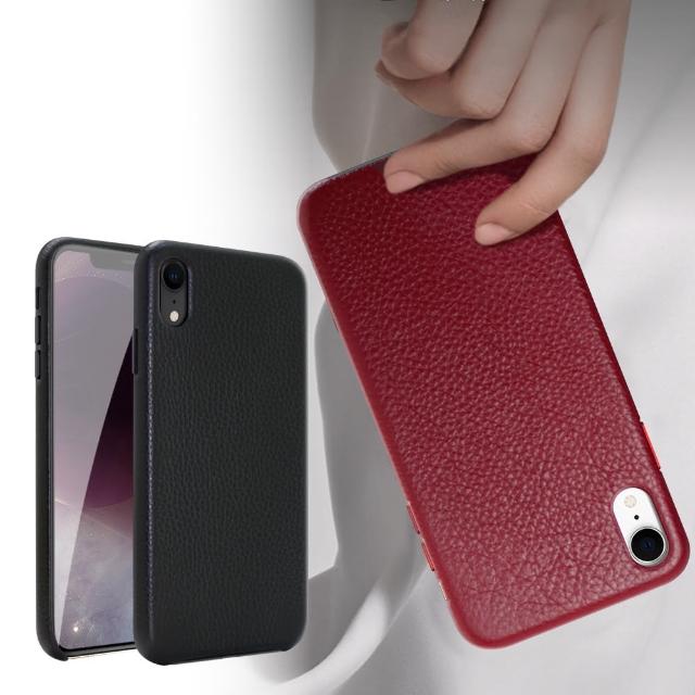 【CityBoss】for iPhone XR  簡單經典真皮手機保護殼