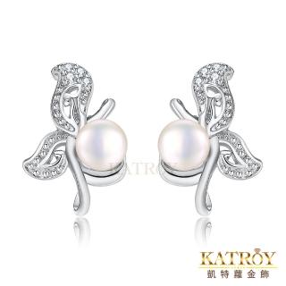 【KATROY】純銀耳環．4.5 -5.0mm．新年禮物(天然珍珠)