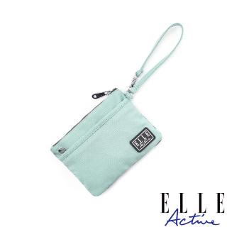 【ELLE active】透視網布系列-口罩收納袋/零錢包-薄荷綠