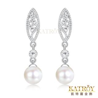 【KATROY】純銀耳環．6.0 -6.5mm．新年禮物(天然珍珠)