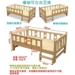 【HTGC】頂級松木150*70兒童床+純乳膠床墊-安全無漆/全實木/加粗腳柱(嬰兒床/兒童床/成長床/木床)