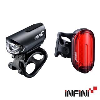 【INFINI】I-210PR USB充電燈組 I-210P+210R(前燈/頭燈/警示燈/尾燈/夜騎/安全/自行車/單車)