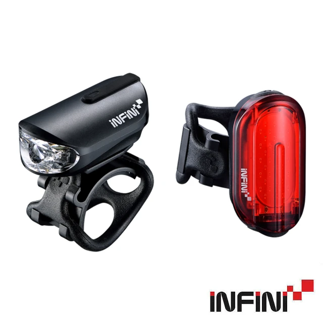 【INFINI】I-210PR USB充電燈組 I-210P+210R(前燈/頭燈/警示燈/尾燈/夜騎/安全/自行車/單車)