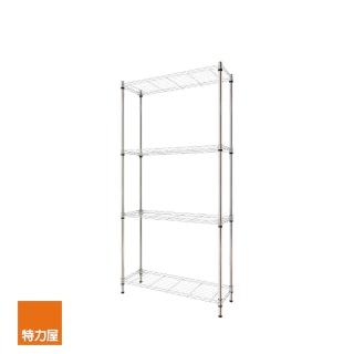 【特力屋】鍍鉻凹網四層架寬90*深30*高180公分