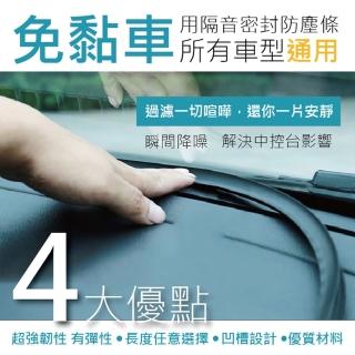 【ROYAL LIFE】免黏車用隔音防塵密封條-2入組