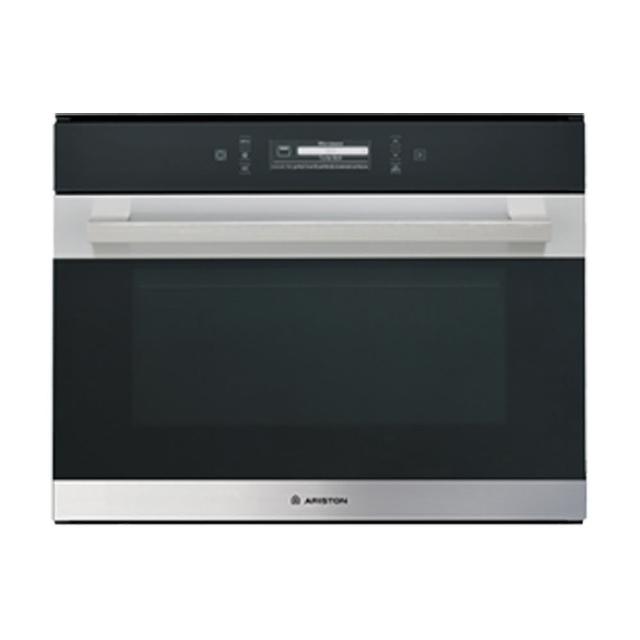 ARISTON 阿里斯頓 MS798IX 電子式 U 型管嵌入式蒸氣烤箱，專為家用設計，採用全不鏽鋼內槽，具備烘烤與蒸氣功能，功率 1401W~1500W，220V 家用主體型，保固 1 年，讓您輕鬆享受專業級烘焙與蒸煮樂趣。