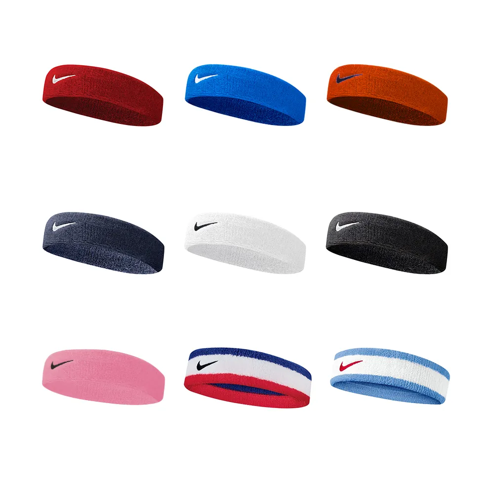 【NIKE 耐吉】Nike Swoosh Headband 男女 簡約 頭帶 運動 休閒 毛巾 吸汗 粉紅(N0001544677OS)