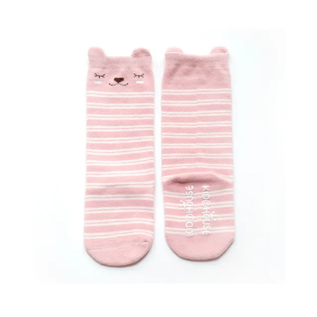 【Baby 童衣】卡通條紋童襪 純棉寶寶襪 動物造型襪 透氣襪子 88298(共四色)