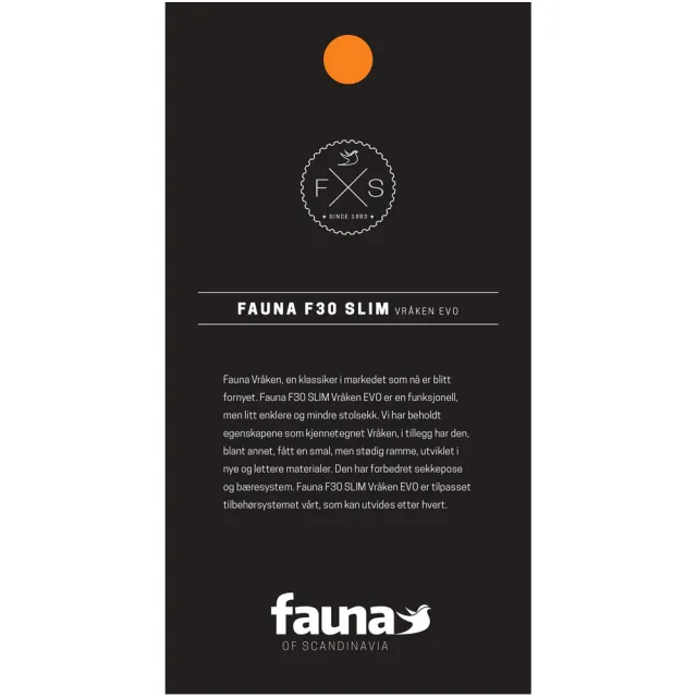 【FAUNA】北歐設計 F30 SLIM VRAKEN EVO 輕量板凳後背包(登山 戶外 野外 露營 輕量防潑水板凳後背包)