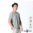 【遊遍天下】MIT男款抗UV防曬涼感吸濕排汗機能圓領衫GS2006淺灰(短袖T恤 M-5L)
