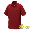 【Fit 維特】男-吸排抗UV短袖POLO衫-杜鵑紅 GS1104-18(抗UV/吸濕排汗/休閒上衣)