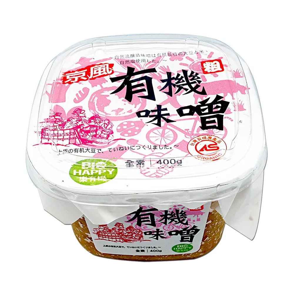 【味榮】京風 有機釀造粗味噌400g*4盒