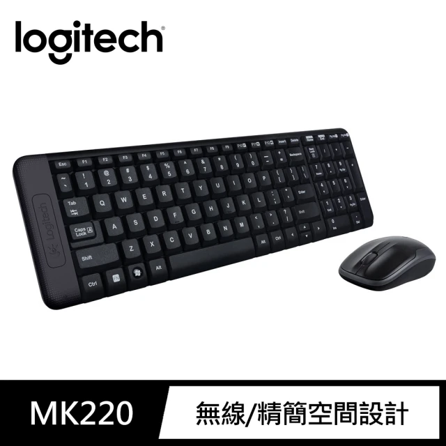 Logitech 羅技Logitech 羅技 MK220 無線鍵盤滑鼠組+軟Q柯基屁屁 護腕滑鼠墊