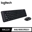 Logitech 羅技 MK220 無線鍵盤滑鼠組+透氣鼠標墊(MA-12)