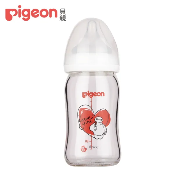 【Pigeon貝親 官方直營】寬口母乳實感玻璃奶瓶160ml/經典迪士尼(4款)