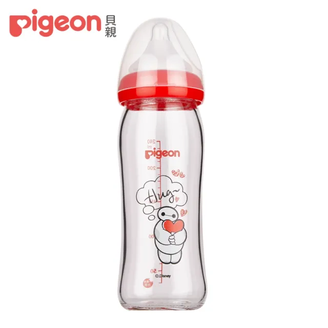 【Pigeon貝親 官方直營】寬口母乳實感玻璃奶瓶240ml/經典迪士尼(6款)