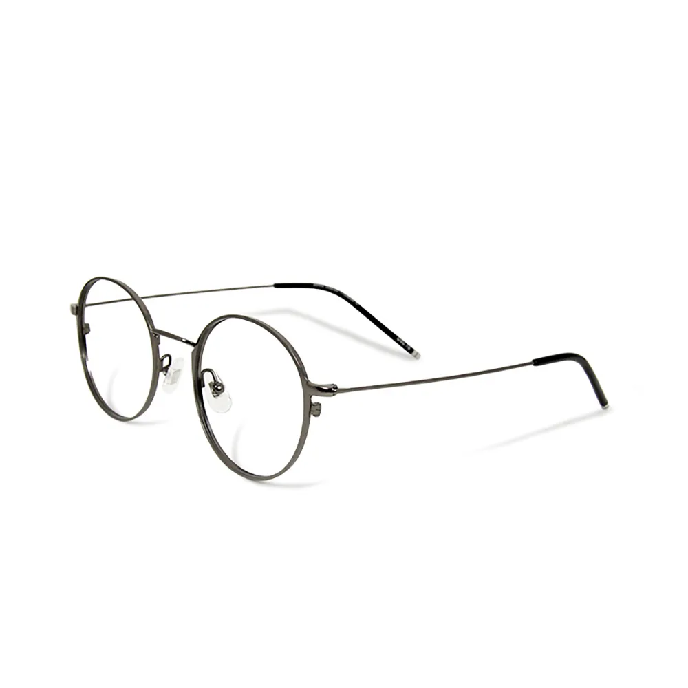 【ALEGANT】莫內的印象光影(日本設計純灰輕量鈦金屬質感圓框UV400濾藍光眼鏡)