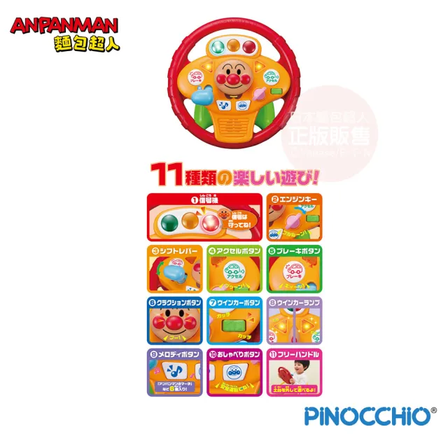 【ANPANMAN 麵包超人】官方商店  開心兜風GO！音樂方向盤