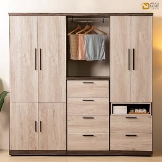 【WAKUHOME瓦酷傢俱】Petra 簡約生活 6.7尺多功能衣櫃 A016-03-4A