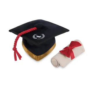 【P.L.A.Y.】開學季-畢業帽與結業證書(陪伴 解壓 發聲 狗玩具)