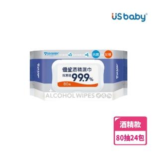 【US BABY 優生】超厚型抗菌酒精濕巾80抽(24包)