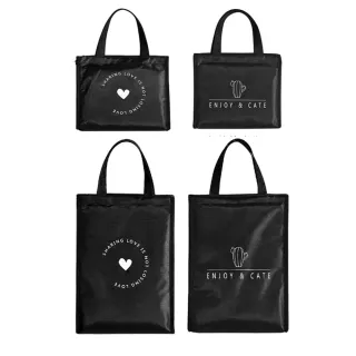 【E.City】韓版炫黑時尚保溫保冰野餐收納包(野餐 便當盒必備)