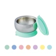 【little.b】316雙層不鏽鋼學習吸盤碗-寶貝藍(碗緣凹槽設計)