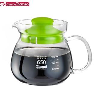 【Tiamo】玻璃壺玻璃把手650cc-綠色(HG2202G)