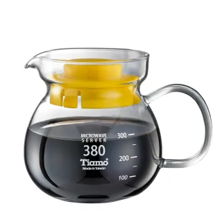【Tiamo】玻璃壺玻璃把手380cc-黃色(HG2201Y)