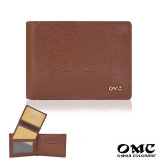 【OMC】10卡3照-馬鬃紋-可拆上下翻活頁牛皮短夾28803