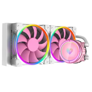 【ID-COOLING】PINKFLOW 240 ARGB 限定款粉紅純白水冷排 CPU散熱風扇(附遙控器)