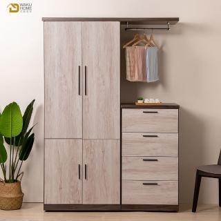 【WAKUHOME 瓦酷傢俱】Petra 簡約生活 4.7尺多功能衣櫃 A016-03-5A
