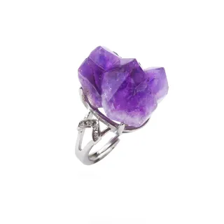 【Selene】紫水晶原礦造型戒指
