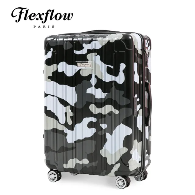 【Flexflow】黑迷彩 29吋 智能測重 防爆拉鍊旅行箱(里昂系列)