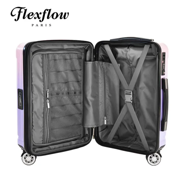 【Flexflow】夢幻色票 19吋 可擴充拉鍊 智能測重 防爆拉鍊旅行箱(里爾系列)