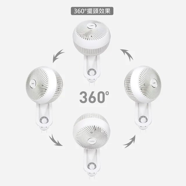 【日本球面技術】Claire360度球型9吋循環壁扇(CSK-BL09SW)