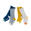 【JoyNa】童襪豎條紋高筒鬆口襪3色雙針長筒襪(5雙入)