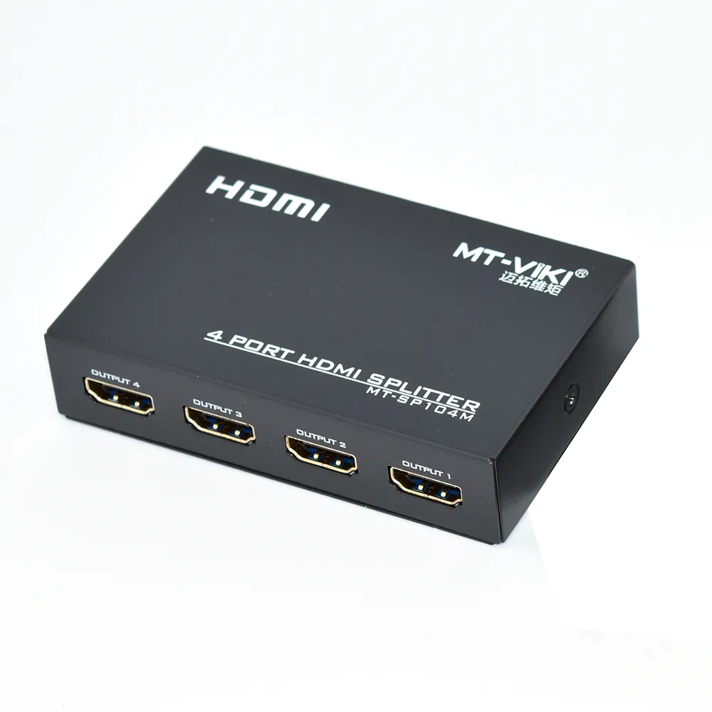 MT-VIKI 1進4出迷你型HDMI分配器含變壓器(4K高清同步)