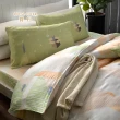 【寶松ROYALCOVER】40支天絲萊賽爾四件式兩用被床包組 頑皮世界-桔綠(雙人)