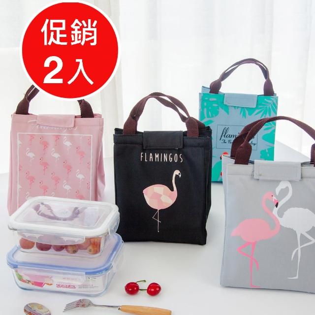 E.City 2入-新款加厚大容量圖案保溫保冷野餐袋便當袋 保溫保冷