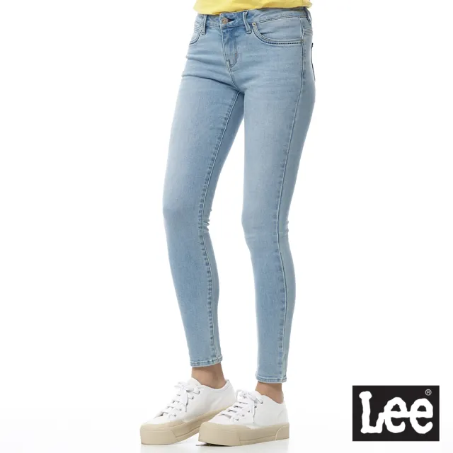 【Lee 官方旗艦】女裝 牛仔褲 / 400 中腰貼身窄管 淺藍洗水(LL19025149R)