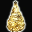 【摩達客】台灣製-10尺/10呎-豪華版氣質霧金系聖誕樹(含金色系配件組/含100燈LED燈暖白光6串/附IC控制器)