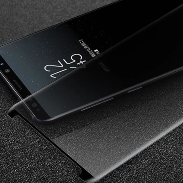 三星 Galaxy S9+ 高清防窺曲面黑鋼化膜(3入 S9+ 保護貼 S9+鋼化膜)