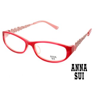 【ANNA SUI 安娜蘇】Anna Sui 安娜蘇 金屬簍空薔薇甜蜜花園造型眼鏡 粉色(AS524-1211)