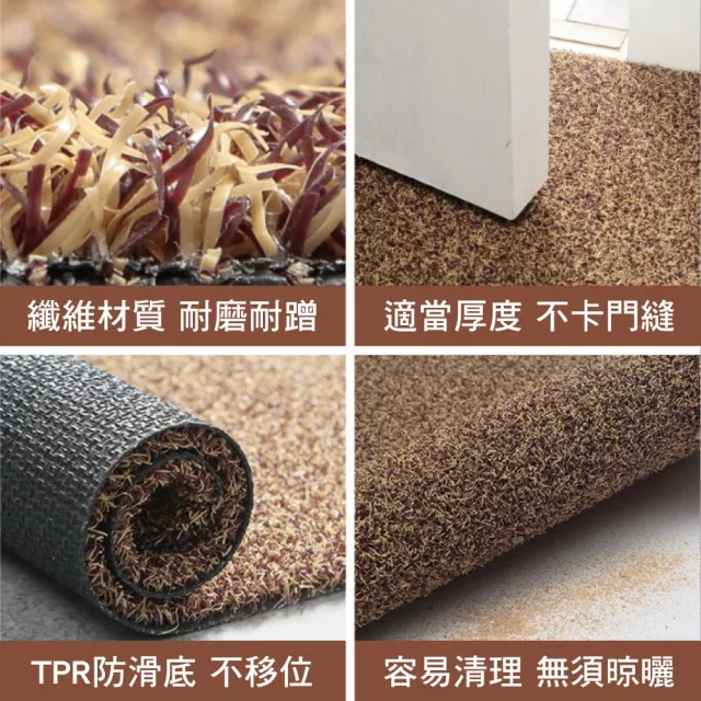 【新錸家居】去泥刮沙耐磨地墊/玄關墊★42x67cm(門口刮泥沙 進門墊 腳踏墊 止滑防滑)