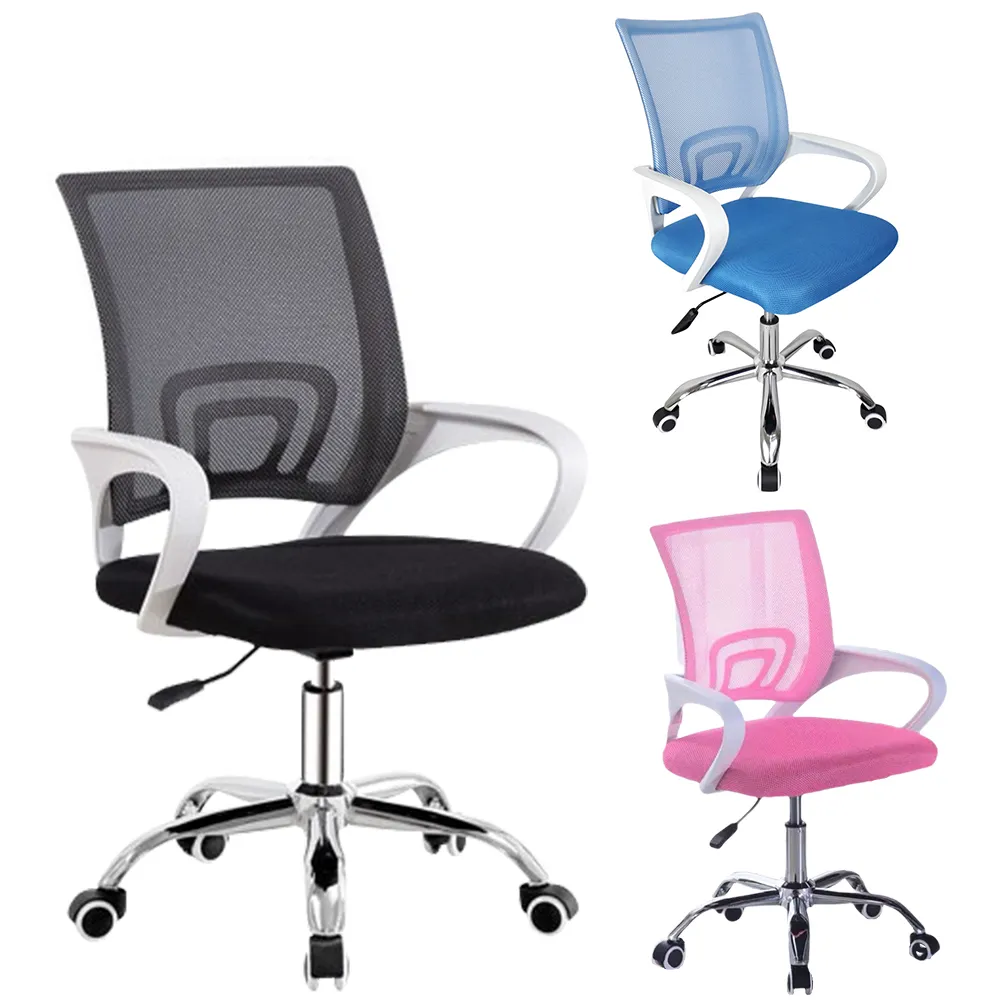 【C-FLY】馬卡龍白框透氣網椅-辦公椅/升降椅/多色可選/電腦椅/椅/靠背椅/課桌椅/書桌椅/升降椅